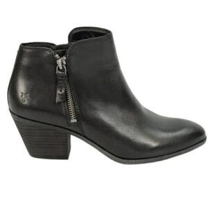 Frye Judith double zipper Black Ankle Boots